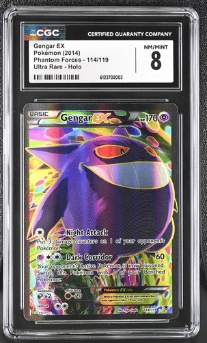 GENGAR EX Phantom Forces Holo Full Art #114 CGC 8 Pokemon [Nostalgium]