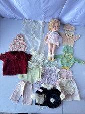 Vintage Shirley Temple 13 Doll Original Dress + Extra Clothes Crazing TLC