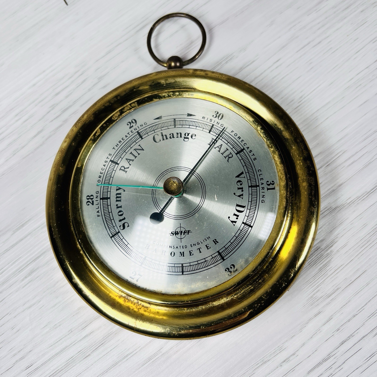 Vantage Barometer Swift Pilot Marine Rain Change Fair Compensated English Decor