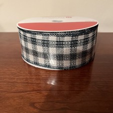 Celebrate It Christmas Ribbon Green Plaid Wired Jumbo Ribbon 2.5in X 80ft New