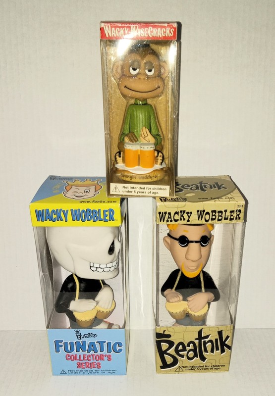 Funko Wacky Wobbler LOT Beatnik Bone Daddy Swingin Daddy-o Monkey Bobblehead NEW