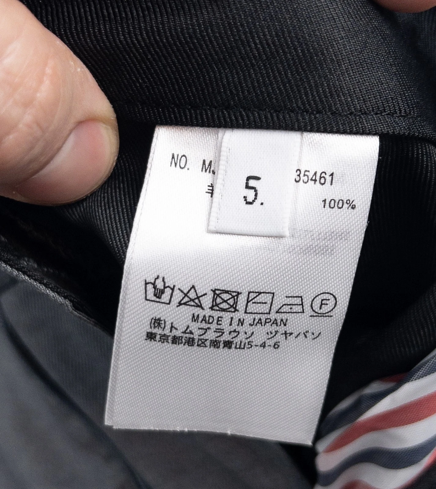 Thom Browne Pantaloni Uomo 5 (Vita 36) 4 Bar Pantaloni Grigio Giappone Schede Laterali Senza Orli