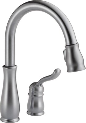 DELTA 978-AR-DST Leland Pull-Down Sprayer Kitchen Faucet in Arctic Stainless