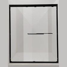Double Sliding Bypass Door 1/4'' Tempered Glass Shower Door 56-60'' W x 72''