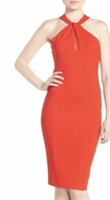 FELICITY & COCO halter Ponte Sheath Dress (S) Nordstroms