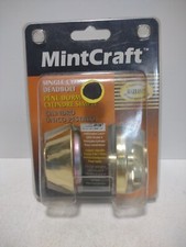 New MintCraft Single Cylinder Deadbolt Polished Brass Finish DL71