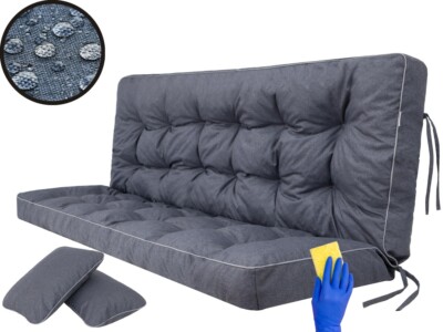 Kissen für Hollywoodschaukel 3-Sitzer,Sitzauflage Bankkissen, Wetterfest