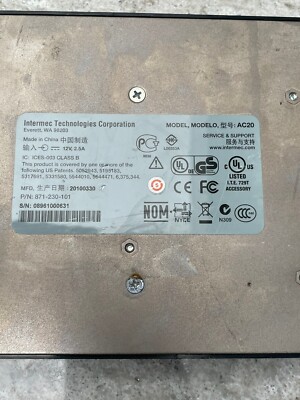 Intermec AC20 Quad Battery Charger - 12V DC Charger For Multiple Device Batteries Simultaneously