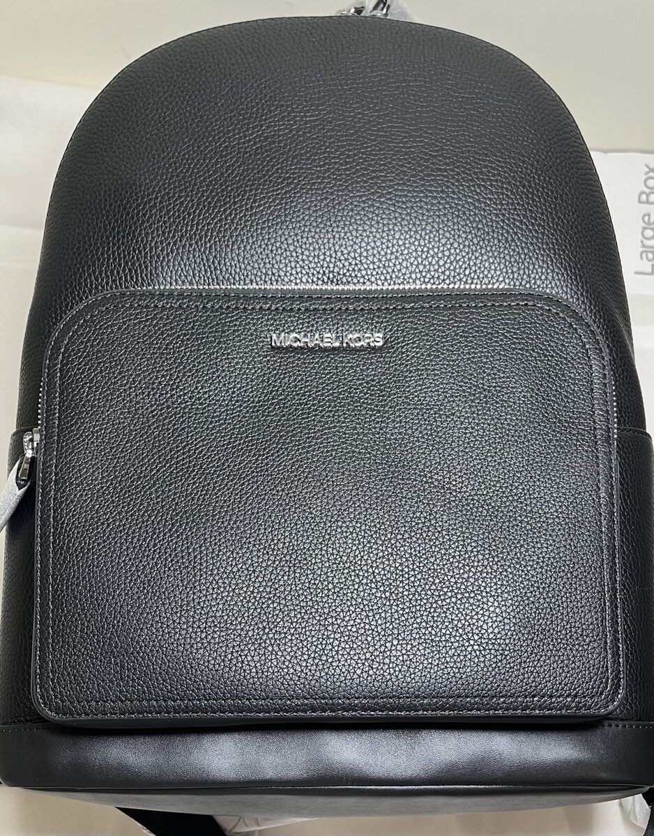 Michael Kors Cooper BLACK Pebbled Leather Commuter Backpack Michael Kors Cooper BLACK Pebbled Leather Commuter Backpack