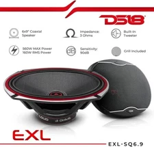 PAIR DS18 EXL-SQ6.9 6x9 2 WAY COAXIAL SPEAKER 560 WATT CAR STEREO SPEAKERS 3 OHM