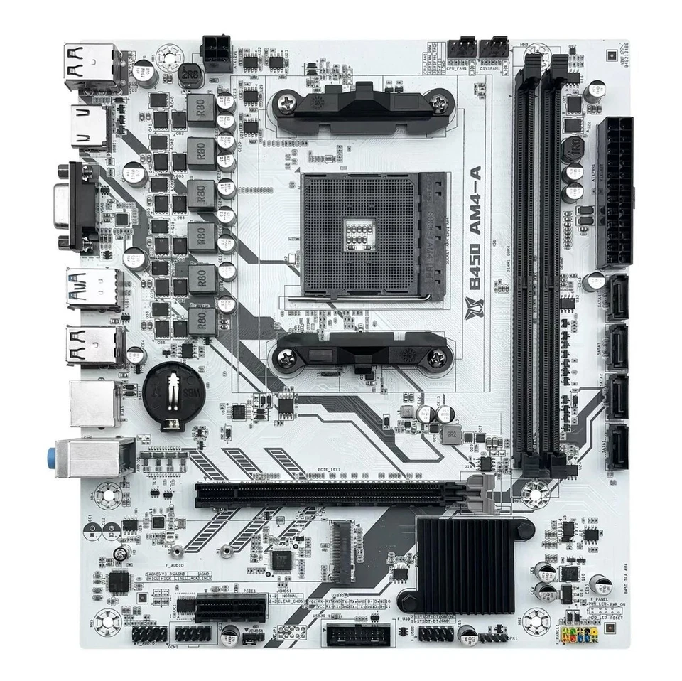 MACHINIST B450 Motherboard AMD Processor Dual-channel DDR4 Memory AM4 Mainboard - Image 3 of 4