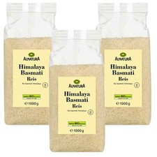 3X 1Kg Alnatura Bio Himalaya Basmati Riz Long Grain Parfumé 1000G