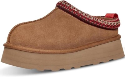 Damen Pelz Fleecefutter Plateau Knöchel Wildleder Kurz Stiefel Brown / Größe 38