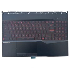 New MSI GL65 GP65 MS-16U4 Upper Case Palmrest Cover Red White Backlit Keyboard