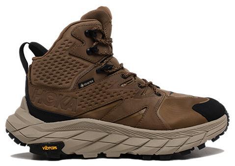 Hoka Mens Anacapa Mid GTX Black Trail Hiking Boots Shoes 