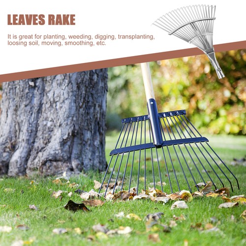 Garden Leaf Rake Adjustable Leaf Rake Expandable Leaf Rake Gardening Rake Head - Bild 2 von 12