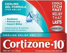 CORTIZONE-10 Cooling Relief Anti-Itch Gel, 1 Oz (4 PACK!!!)