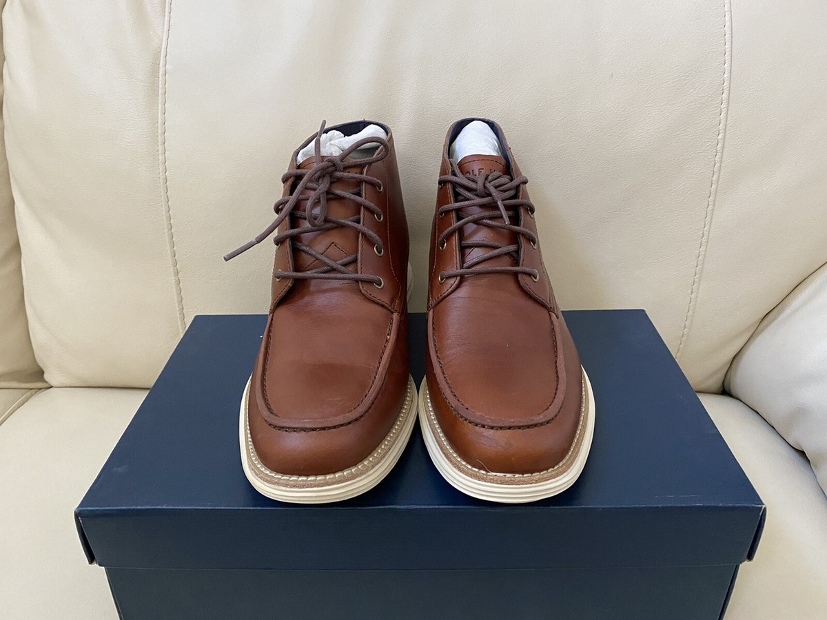 COLE HAAN Lunargrand Moc Chukka Boots - Chestnut Color in US Men