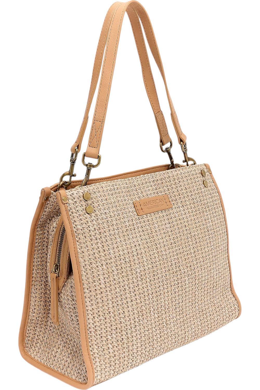 Сумка из рафии American Leather Co. Lenox Triple Entry Vachetta