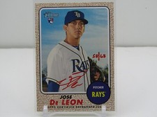 JOSE DE LEON 2017 TOPPS HERITAGE ROOKIE RED INK AUTOGRAPH! RC! #58/68!