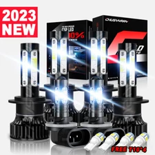 6X LED Headlight Hi/Low+Fog Light Bulbs New Combo For Hyundai Santa Fe 2007 2008