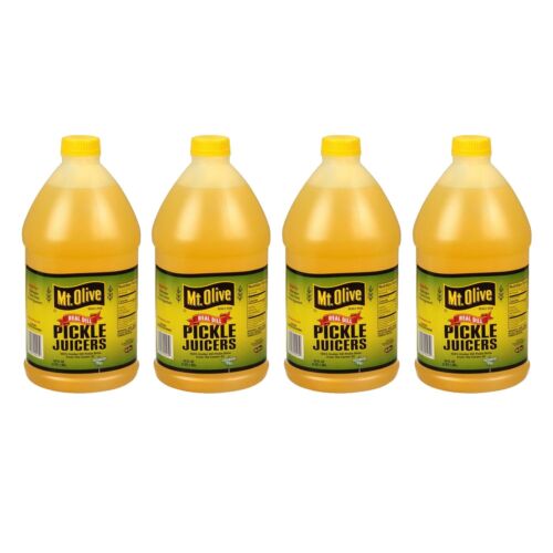 Mt. Olive Pickle Juice 100% Kosher Dill Pickle Brine, 64 Ounce Bottle 4 PACK!! - Picture 1 of 1