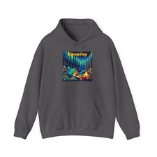Cozy Unisex Camp Hoodie with Kangaroo Pocket and Stylish Drawstring