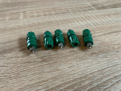 Original Hirschmann Pol-Klemmen 5er Set 4mm vollisoliert (PKI 10A GN)