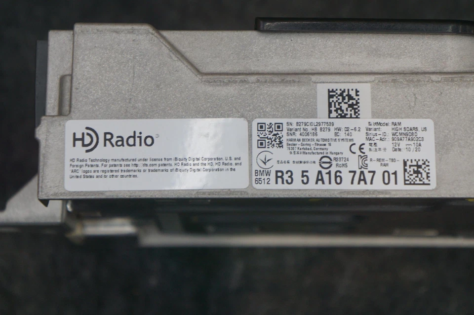 Módulo de control de unidad principal receptor de radio audio 65125A55 BMW 750i XDrive G12 2021 Foto 4 de 4