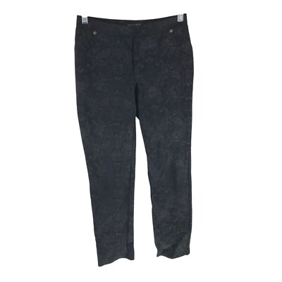 Insight Womens Black Patterned Pants Skinny Pull On Size 4