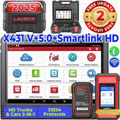 LAUNCH X431 V+ 5.0 PRO3S+ & SmartLink C HD3 Heavy Duty Truck Diagnostic Scanner