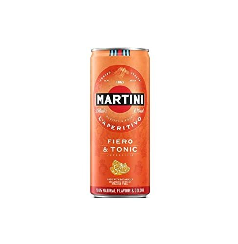 Martini Fiero, Ready to Drink Fiero & Tonic, Confezione da 12 lattine (l2T)