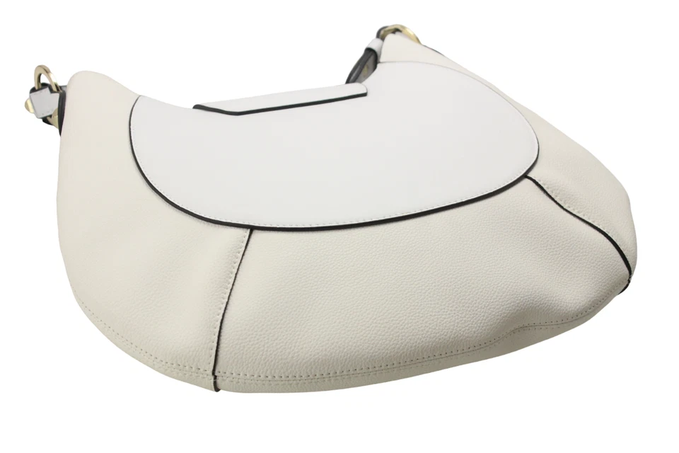 Bolso Cromia Frida Mujer Talla Única Cuero Genuino Semi Círculo Blanco Foto 4 de 4