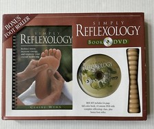 Simply Reflexology 64 pg Book 45 Min. DVD with Bonus Foot Roller, Massager