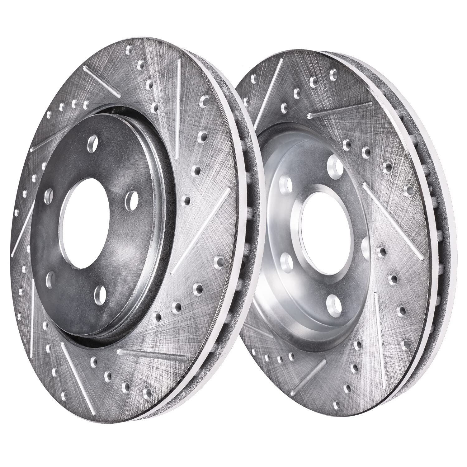 Front Drilled Brakes Rotors + Ceramic Brake Pads Kit for Infiniti G37