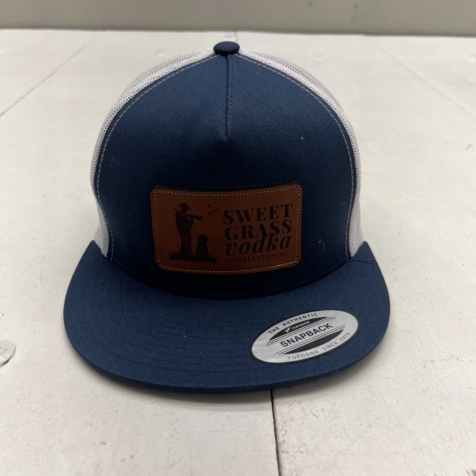 The Classics Blue & White Sweetgrass Vodka Snapback Mens One Size NEW