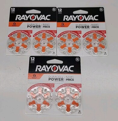 Rayovac Duracell Power 36 Size 13 Hearing Aid Batteries Best Before: 4/2028