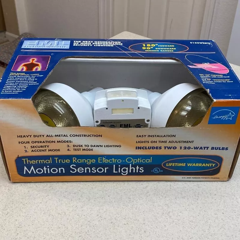 EML Thermal True Range Electro Optical Motion Sensor Lights 697745 New E100WSBC