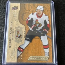 2018-19 UD Engrained Rookie #/299 Brady Tkachuk #70 Ottawa Senators RC SP