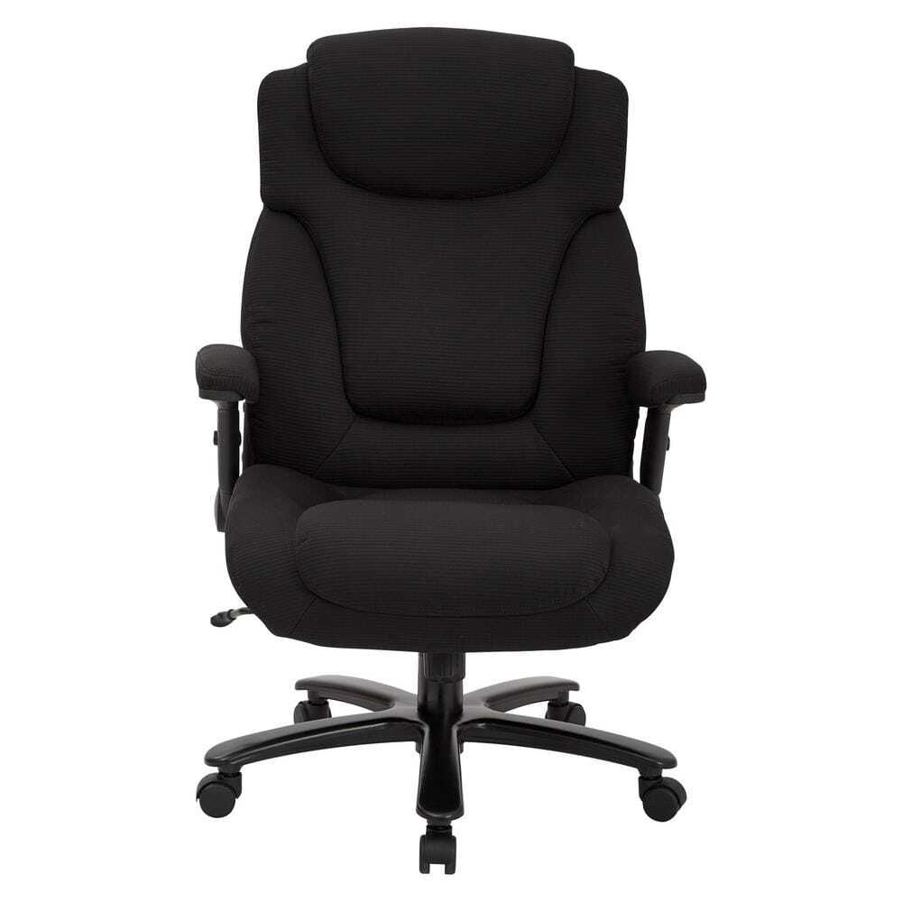 Big and Tall Black Fabric Chair