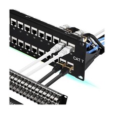 Rapink Patch Panel 48 Port Cat7 with Inline Keystone 10G Support, Coupler Pat...