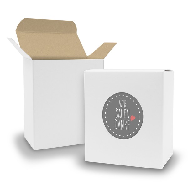Itenga Set Wir Sagen Danke 24Xfaltschachtel Quader Gastgeschenk Hochzeit M26-image