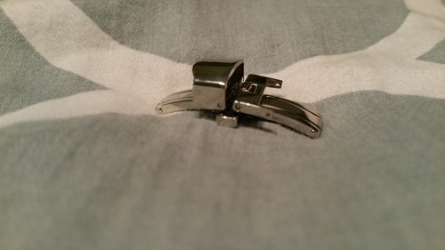 14mm Silver Stainless Steel Butterfly Deployment Clasp Buckle With Push Button - Picture 5 of 7