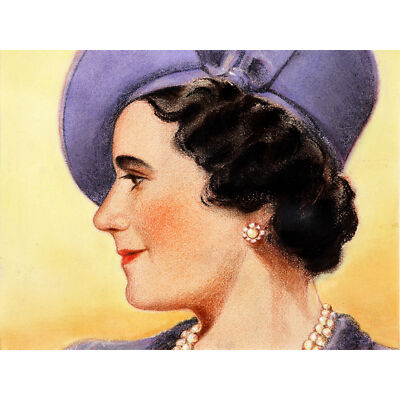 Timym Portrait Queen Elizabeth (Bowes-Lyon) England XL Wandbild Leinwandbild