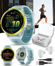 Garmin Forerunner 570 47 mm Advanced GPS Running Smartwatch Yellow w/WHT EarBuds