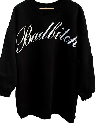 Katja Krasavice Hoodie warm Pullover Bad Bitch NEU ''leuchtet im Dunkeln'' Größe L
