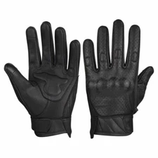 Vance Leather Premium Leather Perforated Motorcycle Gloves Premium Biker Glove