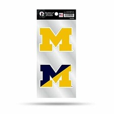 NCAA Michigan Wolverines Split Design Double Up Die Cut 2-Piece Sticker Sheet