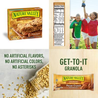 Nature Valley Granola Bars, Crunchy, Pecan Crunch, 8.94 ...
