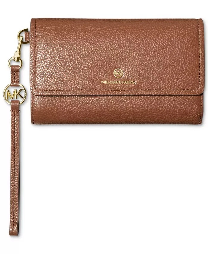 MICHAEL KORS Jet Set Charm Large Flap Phone Leather Wristlet